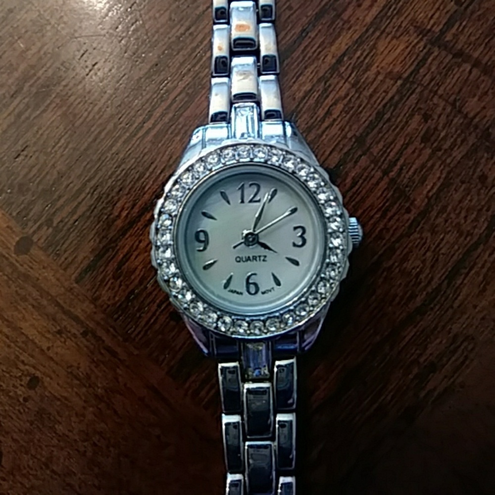 Silver watch with Swarovski Crystal